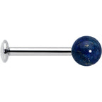 16G 5/16 Elegant Blue Agate Internally Threaded Labret Tragus