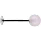 16G 5/16 Elegant Pink Rose Quartz Internal Threaded Labret Tragus
