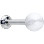 16G 5/16 Elegant White Howlite Internally Threaded Labret Tragus