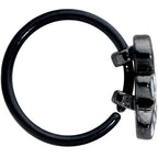 20G 5/16 Black Red Eye Mummy Halloween Nose Hoop