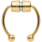 Gold Tone Magnetic Septum Ring Horseshoe Non-Pierced Fake Nose Ring
