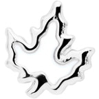 16G 1/4 Autumn White Maple Leaf Cartilage Tragus Earring