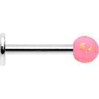 16G 5/16 Matte Pink Splatter Pattern Labret Monroe Tragus