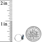20G 5/16 Blue Gem Rococo Blue Nose Hoop