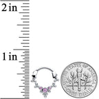 16G 5/16 Pink CZ Gem Princess Cartilage Clicker