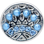 16G 5/16 Blue Gem Geometric Blues Pattern Labret Monroe Tragus
