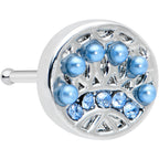 20G 1/4 Blue Gem Geometric Blues Nose Bone