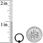 16G 5/16 Black Simple Classic BCR Captive Bead Ring