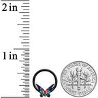 16G 3/8 Black Sunset Butterfly Hinged Segment Ring