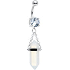 Blue Beryl Stone Stone Hippie Dangle Belly Ring