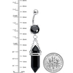 Black Onyx Stone Stone Hippie Dangle Belly Ring
