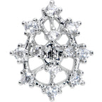 16G 1/4 Clear CZ Gem Constellation Labret Monroe Tragus