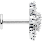 16G 1/4 Clear CZ Gem Constellation Labret Monroe Tragus