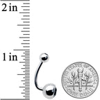 Black Gem J Curve Belly Ring