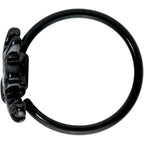 20G 5/16 Black Purple Wings Butterfly Nose Hoop