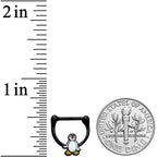 16G 5/16 Black Baby Penguin Cartilage Clicker