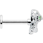 16G 5/16 Clear Green Gem Sunglasses Octopus Labret Monroe Tragus
