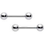 14G 1/2 Simple Classic Barbell Nipple Ring Set