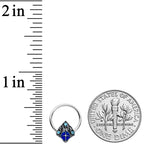16G 3/8 Blue Gem Rococo Blue BCR Captive Ring