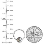 16G 3/8 Iridescent Crescent Moon Hinged Segment Ring
