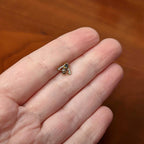 16G 1/4 Clear Black Gem Gold Tone Angular Bee Cartilage Tragus