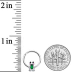 16G 3/8 Green Groovy Frog Hinged Segment Ring