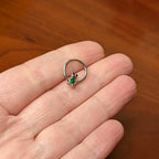 16G 3/8 Green Groovy Frog Hinged Segment Ring
