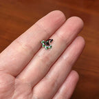 20G 1/4 Black Green Perfect Peacock L Shape Nose Ring
