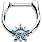 16G 5/16 Snowflake Blues Christmas Cartilage Clicker