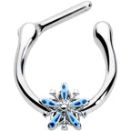 16G 5/16 Snowflake Blues Christmas Cartilage Clicker