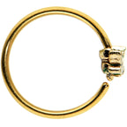 20G 5/16 Gold Tone Hungry Alligator Nose Hoop
