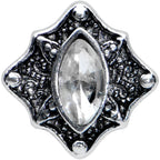16G 5/16 Clear Gem Retro Rhombus Labret Monroe Tragus
