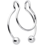 Horseshoe Ball Fake Septum Ring Nipple and Clip on Earring