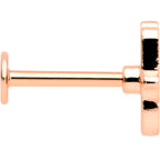 16G 5/16 Clear Gem Rose Gold Tone Eye Hamsa Labret Monroe Tragus