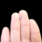16G 5/16 Clear Gem Deco Textured Rhombus Labret Monroe Tragus