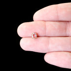 20G 7mm Red Gem Gold Tone Regal Escutcheon L Shape Nose Ring