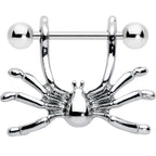 14G 7/16 Crawly Spider Halloween Nipple Shield Set