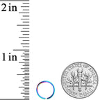 20G 5/16 Rainbow PVD Grade 23 Titanium Bendable Hoop Ring
