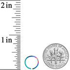20G 9mm Rainbow PVD Grade 23 Titanium Bendable Hoop Ring