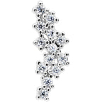 16G 5/16 CZ Gem Texture Arc Internal Thread Labret Monroe Tragus