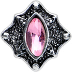16G 5/16 Pink Gem Rhombus Retro Labret Monroe Tragus