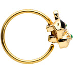 20G 5/16 Gold Tone Mom Baby Orca Whale Nose Hoop