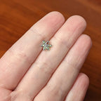16G 1/4 Green Gem Texture Loopy Pot Leaf Cartilage Tragus Earring