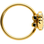 20G 5/16 Gold Tone Blue Adorable Angelfish Nose Hoop