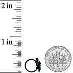 20G 5/16 Black Striking Peacock Feather Nose Hoop