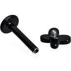 16G 5/16 Black Simple Butterfly Internally Threaded Labret Tragus