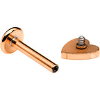 16G 5/16 Rose Gold Tone Simple Heart Internally Threaded Labret