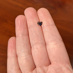 20G 1/4 Black Purple Skull Bow Heart Nose Bone