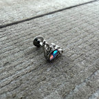 16G 1/4 Aurora Gem Deco Waves Labret