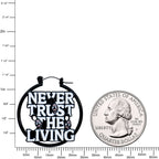 20G Licensed Beetlejuice Never Trust the Living Hoop Earrings